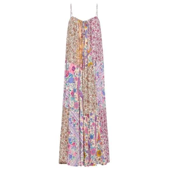 NWT Spell Renew Patchwork Strappy Maxi Dress Sz M